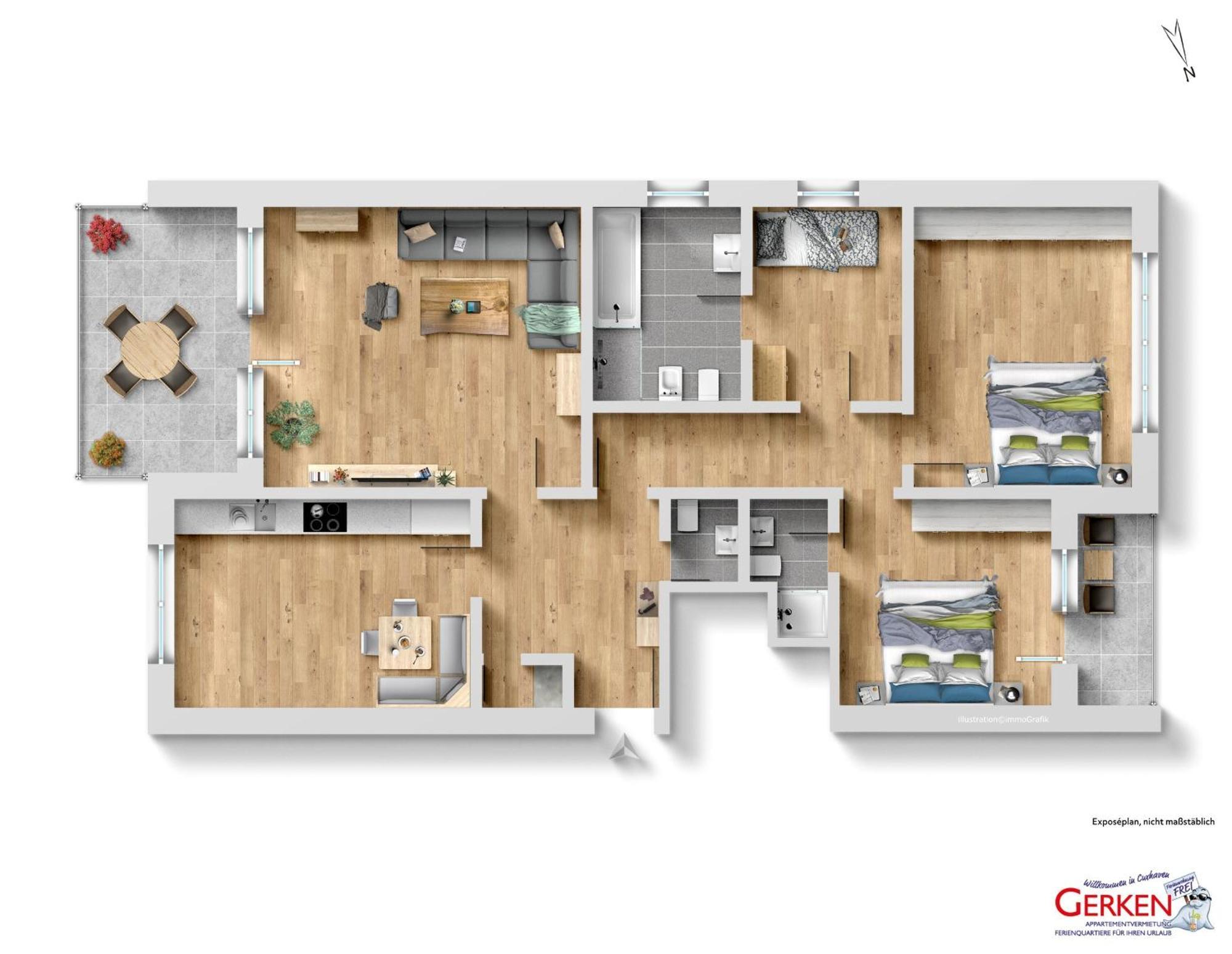 Haus Muehlentrift Doese Apartment Cuxhaven Phòng bức ảnh